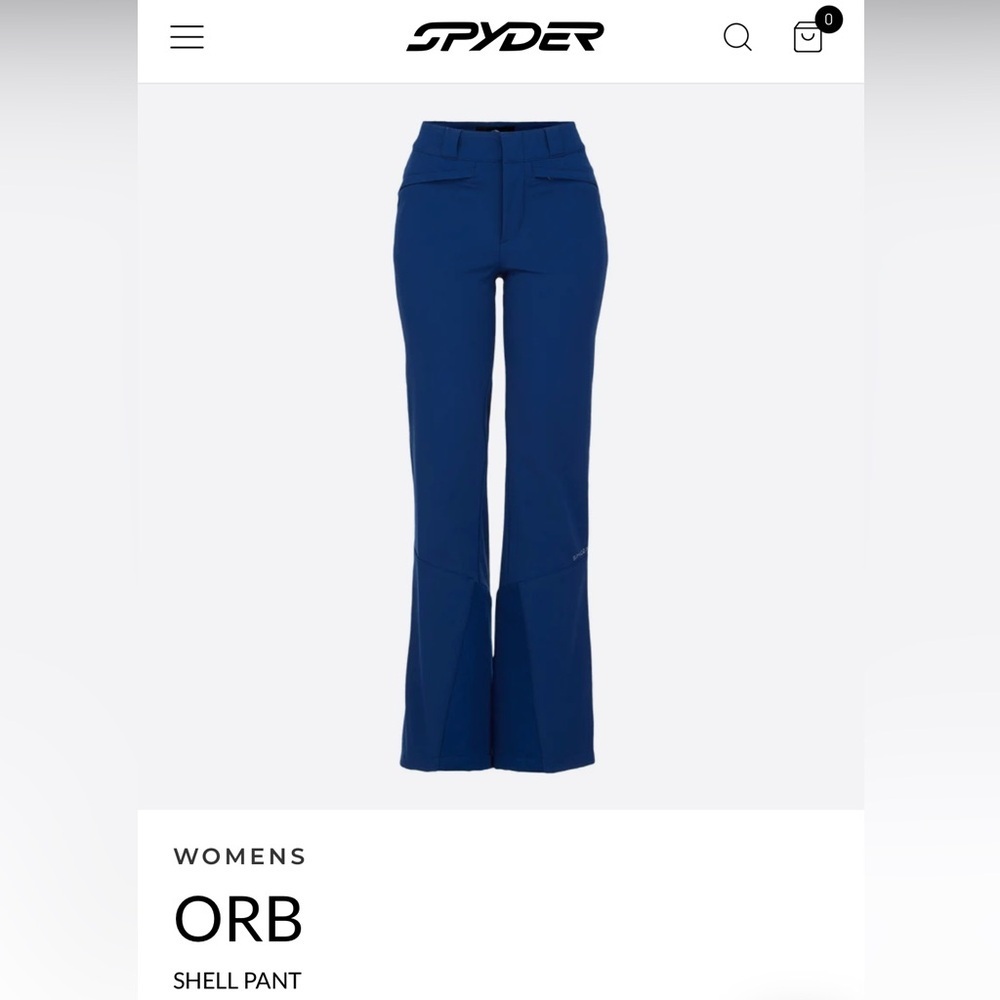 NWT SPYDER WOMENS ORB SHELL PANT SIZE 10 ABYSS
